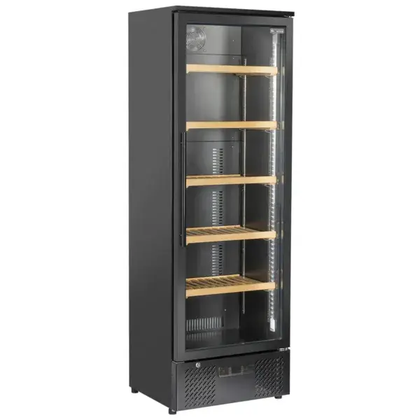 Finale Uitverkoop Wijnkast vitrine, 300 liter, 1 temperatuur - zwart