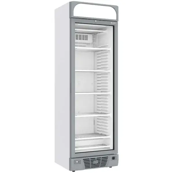 Negatieve geventileerde vitrine 374 liter - 5 vaste niveaus met lichtbak - wit Bestseller