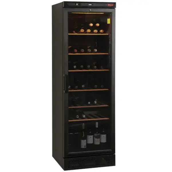 Geventileerde wijnkast vitrine, 380 liter, zwart Rechtstreeks Van De Fabrikant