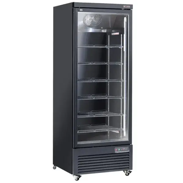 Verticale koelkastvitrine, 1 deur, 615 liter - zwart Meest Verkocht