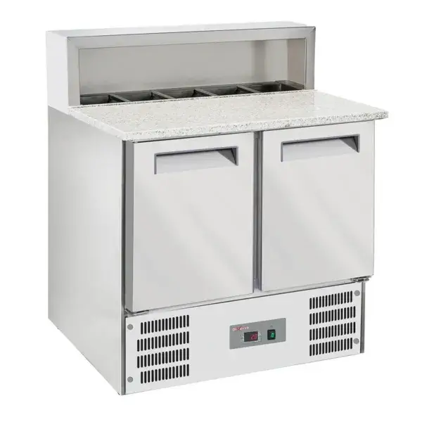 2-deurs gekoelde pizzas tafel gn1/1, gekoelde structuur 5x gn1/6-150 mm Premium