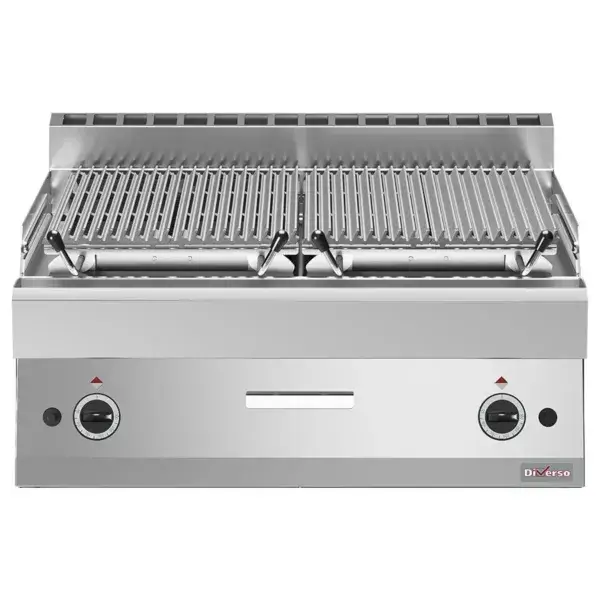 Tijdelijk Beschikbaar Lavasteengrill - 1/1 module - bakrooster in gietijzer "double face"