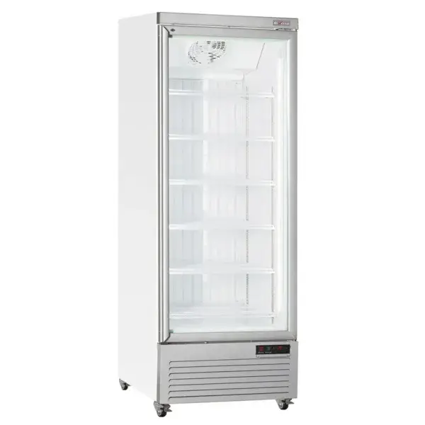 Verticale vrieskastvitrine, 560 liter - wit Fabrieksprijs
