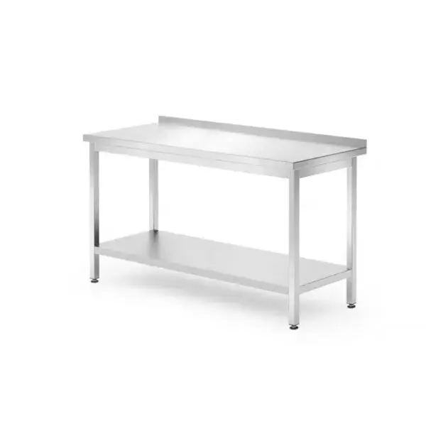 Bestseller Wandtafel met plank – geschroefd, diepte 700 mm, hendi, profi line, 1400x700x(h)850mm
