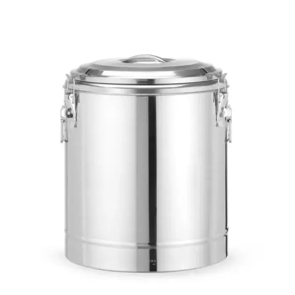 Geïsoleerde draagbare container, hendi, kitchen line, 36l, zilver, ⌀400x(h)500mm Laatste Versie