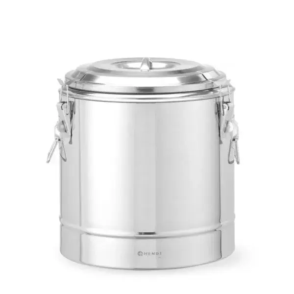 Actieprijs Geïsoleerde draagbare container, hendi, kitchen line, 19l, zilver, ⌀350x(h)400mm