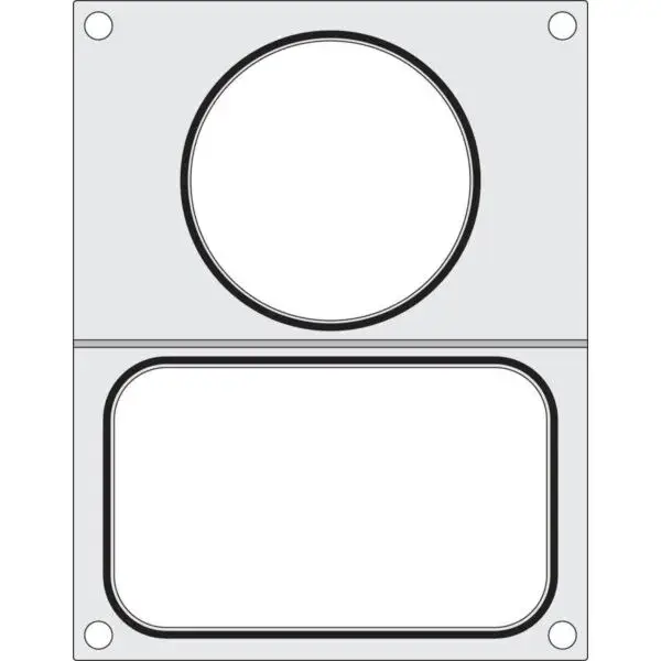 Traysealer matrix, hendi, 2 containers (1x 178x113 mm, 1x ø115 mm) Bestel Nu