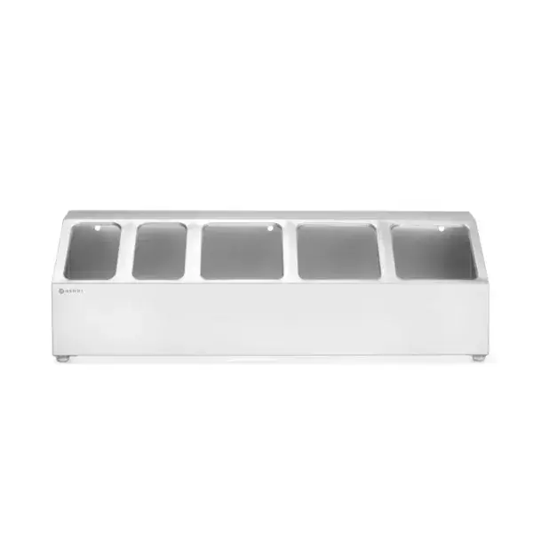 Gastronormbak houder, hendi, 5 compartimenten, 745x245x(h)215mm Favoriet