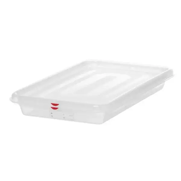 Gn 1/1 container, polypropyleen, hendi, gn 1/1, 8l, transparant, 530x325x(h)65mm Populair