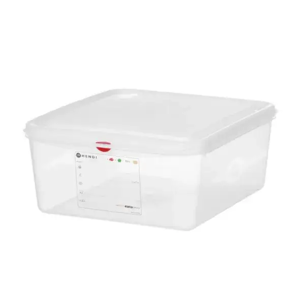 Exclusieve Aanbieding Gn 2/3 container, polypropyleen, hendi, gn 2/3, 13,5l, transparant, 354x325x(h)150mm