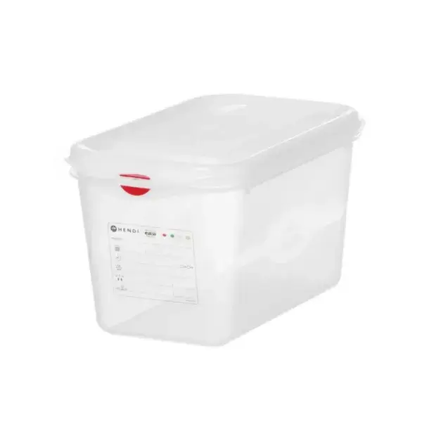 Beperkt Aanbod Container gn 1/4 polypropyleen, hendi, gn 1/4, 4,3l, transparant, 265x162x(h)150mm