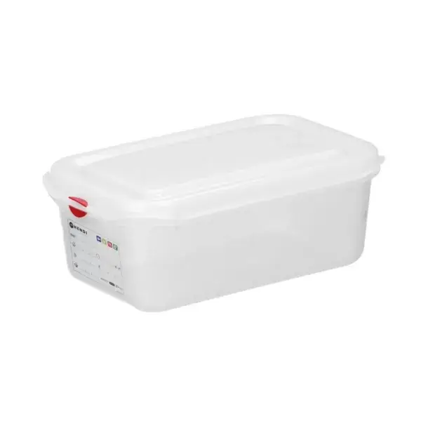 Koop Online Container gn 1/4 polypropyleen, hendi, gn 1/4, 2,8l, transparant, 265x162x(h)100mm