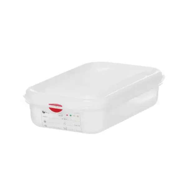 Speciale Aanbieding Container gn 1/4 polypropyleen, hendi, gn 1/4, 1,8l, transparant, 265x162x(h)65mm