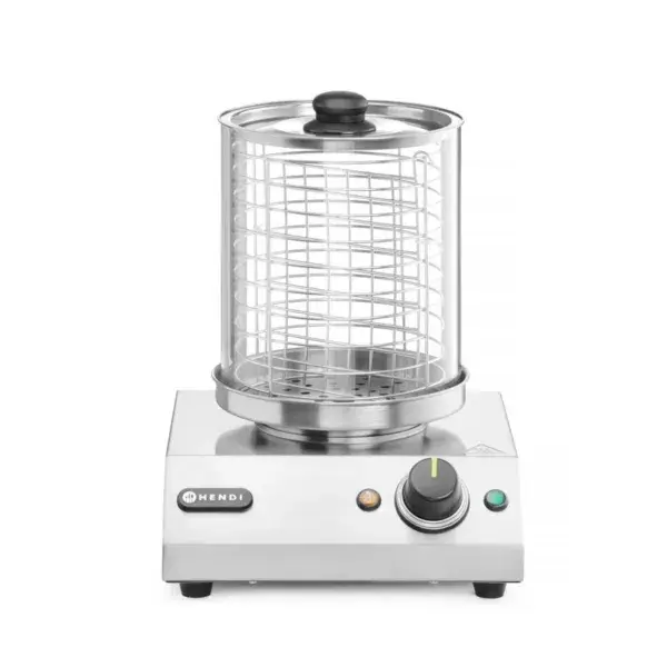 Hendi worstenwarmer 220-240V 450W glascontainer ø200mm rvs behuizing voor worstjes tot 24 cm Finale Uitverkoop