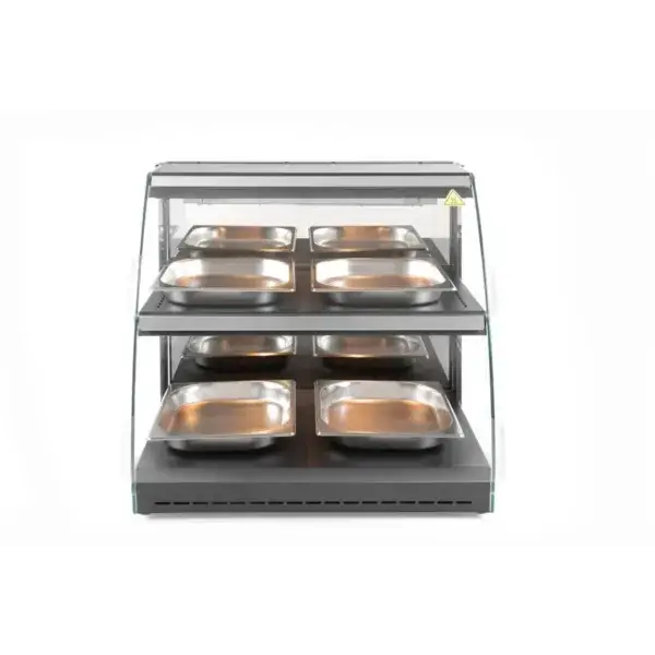 Dagaanbieding Hendi warmhoudvitrine Quartz tweelaags 650x485x630mm 230V/560W RVS