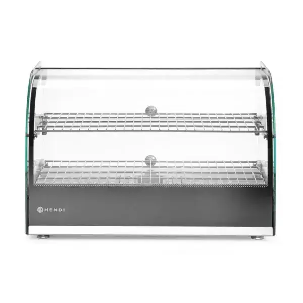 Voordeelprijs Hendi opzet warmhoudvitrine tweelaags zwart 554x376x376 mm 220-240V 800W