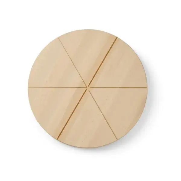 Nu Kopen Hendi pizza plank beukenhout ø350 mm met groeven voor 6 delen