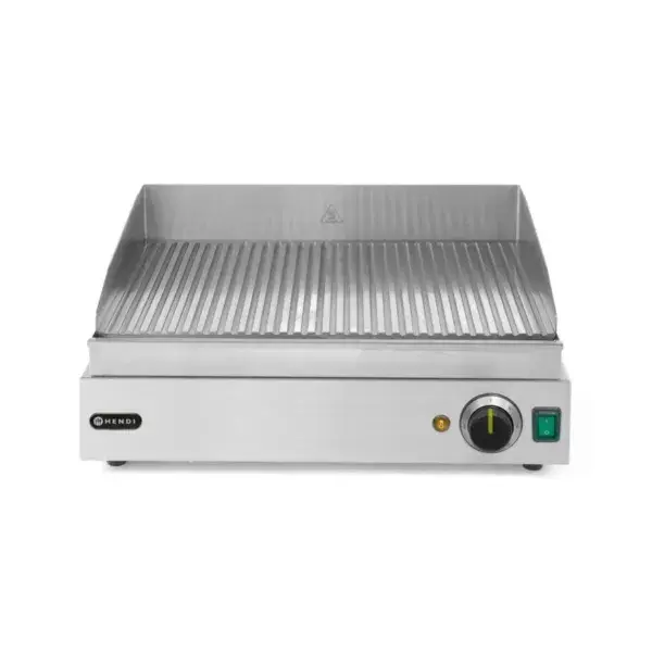 Seizoensaanbieding Hendi geribbelde bakplaat Profi Line 230V 2400W 527x404x233mm geheel geribd