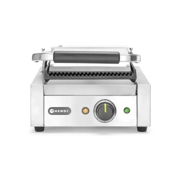 Hendi Contactgrill enkel geribd 230V 1800W 310x375x216mm Koop Vandaag