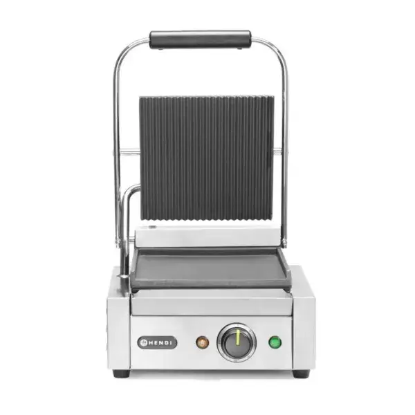 Voordeelprijs Hendi contactgrill enkel geribd boven, glad onder 310x375x216mm 230V 1800W