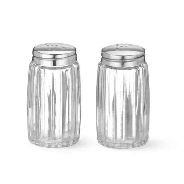 Nu Kopen Hendi peper- en zoutstrooier set glas met rvs dop ⌀40x70 mm vaatwasbestendig
