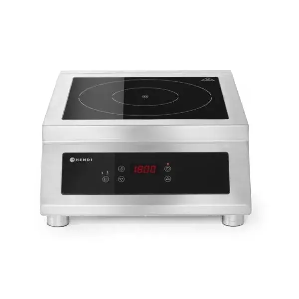 Must-Have Hendi inductiekookplaat 5000 D Profi Line 400V 5000W 398x525x175mm RVS horeca