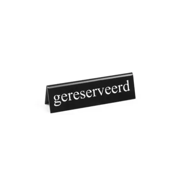 Hendi Tafelstandaard gereserveerd 130x30x35mm zwart-wit plexiglas Betaalbaar