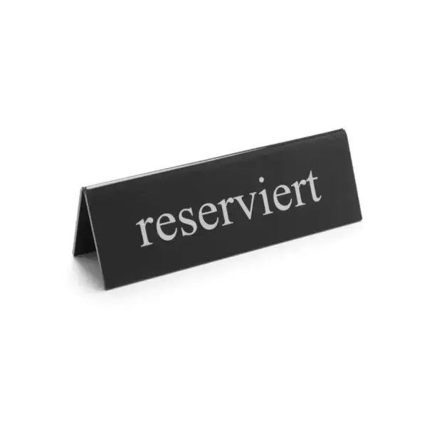Hendi tafelstandaard reserviert 130x30x38mm zwart-wit plexiglas Bestel Nu