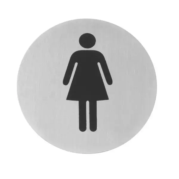 Speciale Aanbieding Hendi deurschildje dames ø75mm roestvrij staal zelfklevend