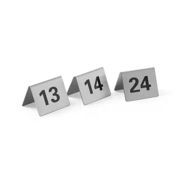 Hendi tafelstandaard nummers 13-24 set van 12 50x35x40mm rvs niet vaatwasserbestendig Gecertificeerd