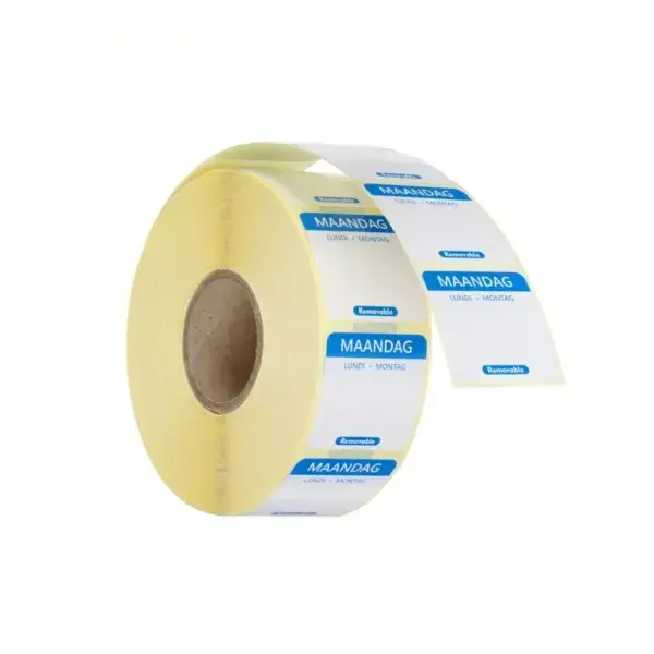 Voedselveiligheidsstickers, multifunctioneel, eenvoudig verwijderbaar , hendi, maandag, blauw, 1000 st., 25x25mm Korting