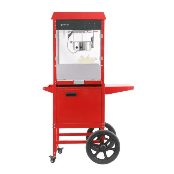 Nu Kopen HENDI popcornmachine met kar, rood, 220-240V, 1155W, 940x510x1553mm