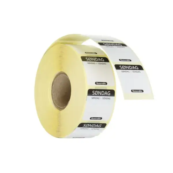 Voedselveiligheidsstickers, multifunctioneel, eenvoudig verwijderbaar , hendi, zondag, zwart, 1000 st., 25x25mm Op = Op