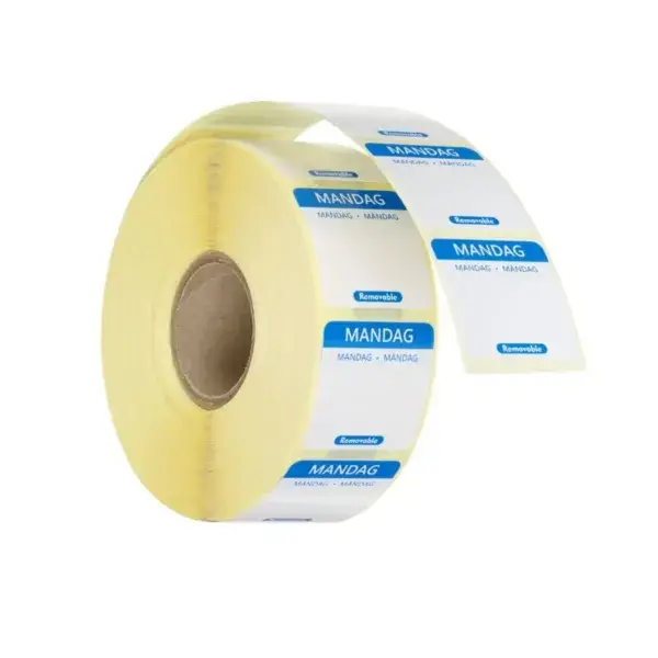 Voedselveiligheidsstickers, multifunctioneel, eenvoudig verwijderbaar , hendi, maandag, blauw, 1000 st., 25x25mm Beperkt Aanbod