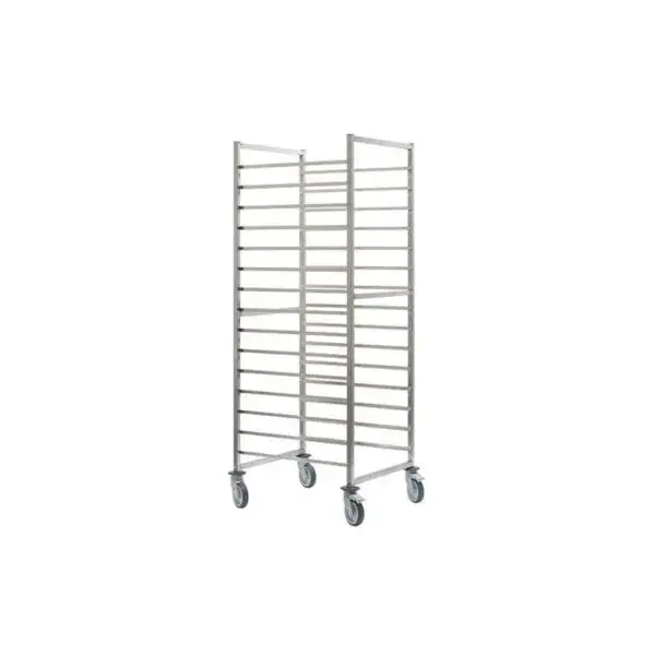 Rvs regaalwagen gastro - 650x530mm - 15 niveaus - type t - in: 530mm Nu Kopen