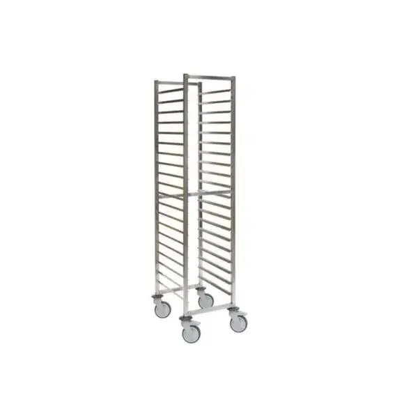 Beperkte Voorraad Rvs regaalwagen gastro - 530x325mm - 20 niveaus - type t - in: 325mm