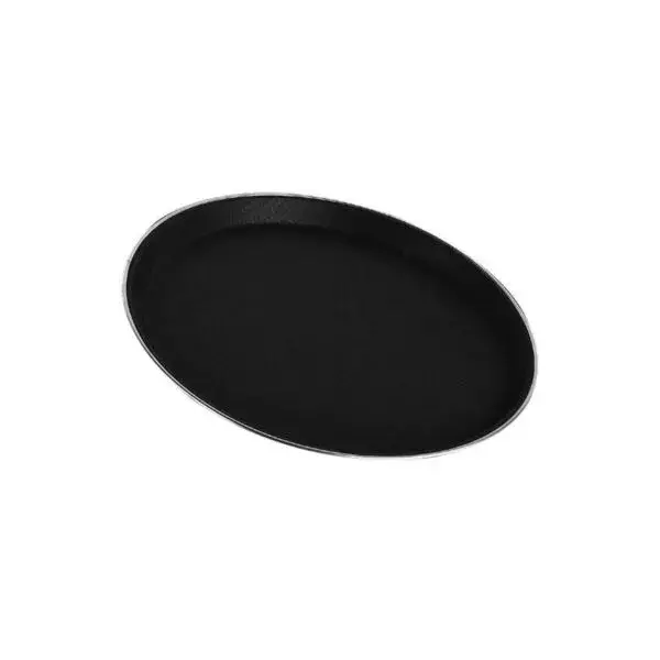 Rond antislip dienblad met inox ring - glasvezel - �360mm Laatste Versie