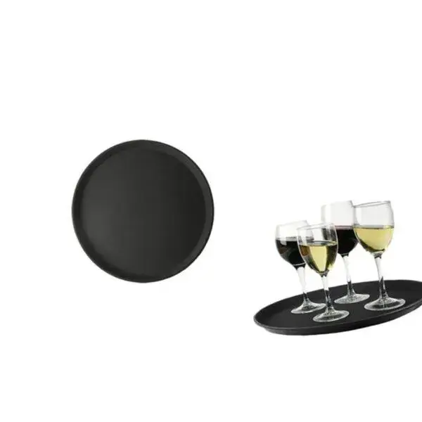 Actieprijs Rond dienblad met antislipcoating - �355mm - basic