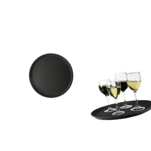 Rond dienblad met antislipcoating - �275mm - basic Weekendaanbieding