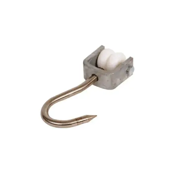 Rolhaak galva beugel en 2 nylon wielen - met rvs haak - voor ipe baren 80/46 Goedkoop