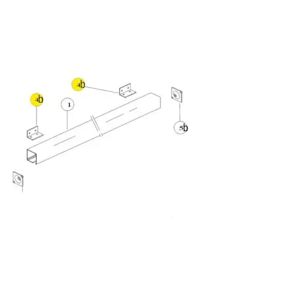 Aluminium l-bevestiging 24x24x90mm - voor nachtgordijn met cassette Betaalbaar