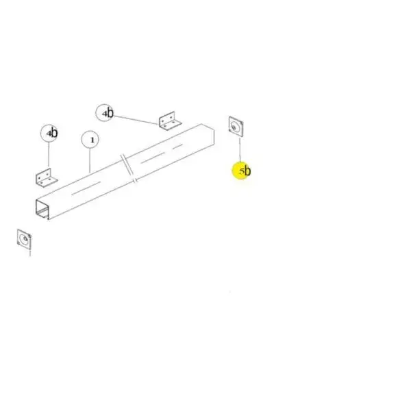 Eindkap rechthoekige opening - cassette 50x50mm - onderdeel 5 - pvc Veilige Betaling