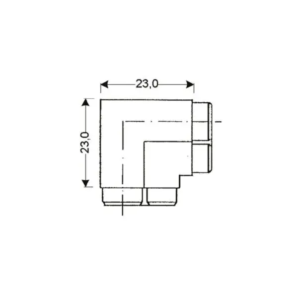 Express Levering Hoekstuk - 23x23mm voor jpc-112