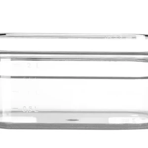 Container GN 1/4 Polycarbonaat, Hendi, Profi Line, GN 1/4, 2,8L, Transparant, 265x162x(h)100mm Betrouwbaar
