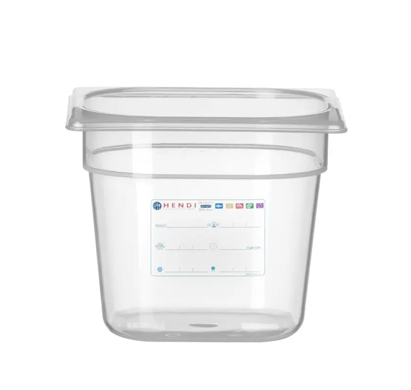 Container GN 1/6, Hendi, GN 1/6, 2,4L, Transparant, 176x162x(h)150mm Superprijs