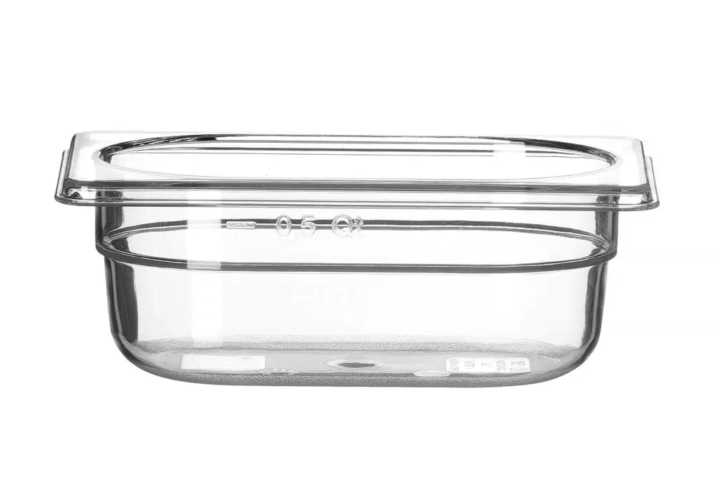 Container GN 1/9 Polycarbonaat, Hendi, Profi Line, GN 1/9, 0,6L, Transparant, 176x108x(h)65mm Koopje