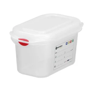 Container GN 1/9 polypropyleen, HENDI, GN 1/9, 0,6L, Transparant, 176x108x(H)65mm Nu Kopen