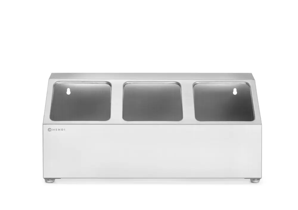 Gastronormbak houder, HENDI, 3 compartimenten, 512x245x(H)215mm Exclusieve Aanbieding