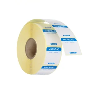 Bestel Nu Hendi Voedselveiligheidsstickers | Maandag | Multifunctioneel | Eenvoudig Verwijderbaar | Blauw | 25x25mm | 1000 stuks