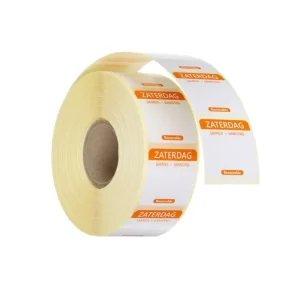 Express Levering Hendi Voedselveiligheidsstickers | Zaterdag | Multifunctioneel | Eenvoudig Verwijderbaar | Oranje | 25x25mm | 1000 stuks